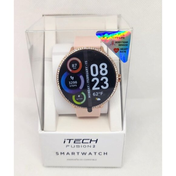 iTech Fusion 2 Smartwatch: Durable & Lightweight | Salmon Band | Android & iOS - Picture 10 of 16